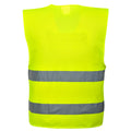 Yellow - Back - Portwest Mens Band & Brace Hi-Vis Vest