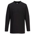 Black - Front - Portwest Mens Long-Sleeved T-Shirt
