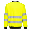 Yellow-Black - Back - Portwest Mens PW2 High-Vis Sweatshirt