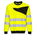 Yellow-Black - Front - Portwest Mens PW2 High-Vis Sweatshirt
