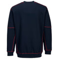 Navy-Red - Back - Portwest Mens Essential Two Tone Sweatshirt