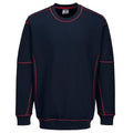 Navy-Red - Front - Portwest Mens Essential Two Tone Sweatshirt