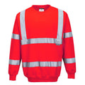 Red - Front - Portwest Mens Hi-Vis Sweatshirt
