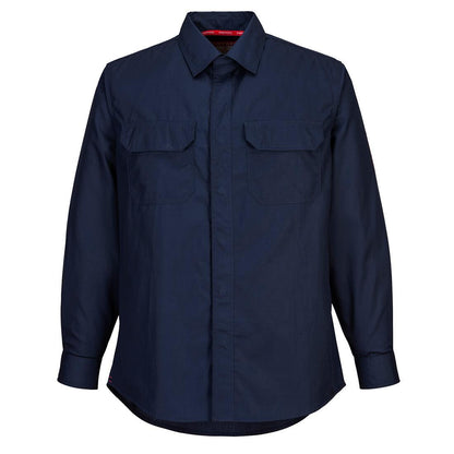 Navy - Front - Portwest Mens Bizflame Plus Shirt