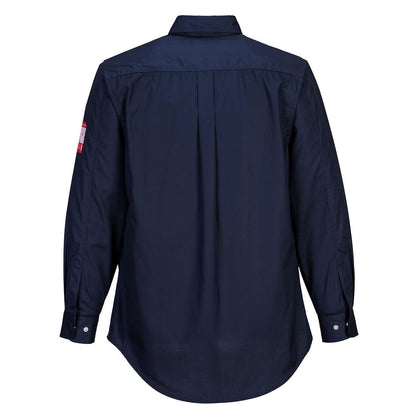 Navy - Back - Portwest Mens Bizflame Plus Shirt