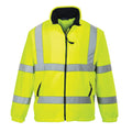 Yellow - Front - Portwest Mens Fleece Hi-Vis Coat