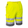 Yellow-Grey - Front - Portwest Mens Contrast Hi-Vis Shorts
