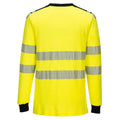 Yellow-Black - Back - Portwest Mens PW3 Flame Resistant Hi-Vis Long-Sleeved T-Shirt
