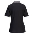 Black-Zoom Grey - Back - Portwest Womens-Ladies PW2 Polo Shirt