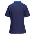 Navy-Royal Blue - Back - Portwest Womens-Ladies PW2 Polo Shirt
