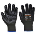 Black - Front - Portwest Unisex Adult A790 Anti-Vibration Gloves