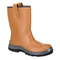 Tan - Front - Portwest Mens Steelite Leather Rigger Boots