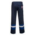 Navy-Royal Blue - Back - Portwest Mens Bizflame Plus Work Trousers