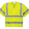 Yellow - Front - Portwest Mens Short-Sleeved Hi-Vis Vest