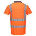Orange - Back - Portwest Mens Hi-Vis Safety Polo Shirt