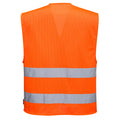 Orange - Back - Portwest Mens Mesh Safety Hi-Vis Vest