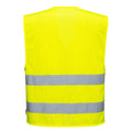 Yellow - Back - Portwest Mens Mesh Hi-Vis Vest