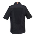 Black - Back - Portwest Mens Pro Stretch Short-Sleeved Chef Jacket