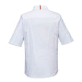 White - Back - Portwest Mens Pro Stretch Short-Sleeved Chef Jacket