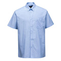 Blue - Front - Portwest Mens Oxford Short-Sleeved Shirt