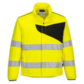 Yellow-Black - Front - Portwest Mens PW2 Softshell High-Vis Jacket