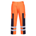 Orange-Navy - Front - Portwest Mens Service Ballistic Hi-Vis Trousers
