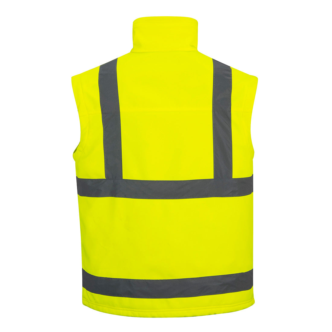 Yellow - Back - Portwest Mens 2 In 1 High-Vis Soft Shell Jacket