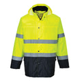 Yellow-Navy - Front - Portwest Mens Contrast Lite Hi-Vis Traffic Jacket
