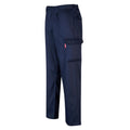 Navy - Front - Portwest Mens Bizweld Flame Resistant Cargo Trousers