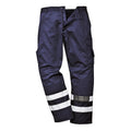 Navy - Front - Portwest Mens Iona Combat Safety Trousers
