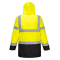 Yellow-Black - Back - Portwest Mens Essential 5 In 1 Hi-Vis Jacket
