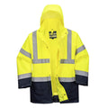 Yellow-Navy - Front - Portwest Mens Essential 5 In 1 Hi-Vis Jacket