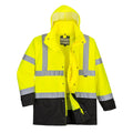 Yellow-Black - Front - Portwest Mens Executive 5 In 1 Hi-Vis Jacket