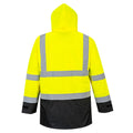 Yellow-Black - Back - Portwest Mens Executive 5 In 1 Hi-Vis Jacket