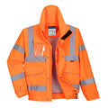 Orange - Front - Portwest Mens Rain Hi-Vis Safety Bomber Jacket