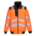 Orange-Black - Front - Portwest Mens PW3 Hi-Vis 3 In 1 Safety Jacket