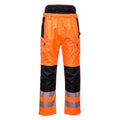 Orange-Black - Front - Portwest Mens PW3 Extreme High-Vis Safety Rain Trousers