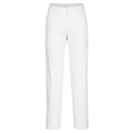 White - Front - Portwest Womens-Ladies S233 Stretch Slim Cargo Trousers