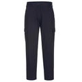 Black - Front - Portwest Womens-Ladies S233 Stretch Slim Cargo Trousers