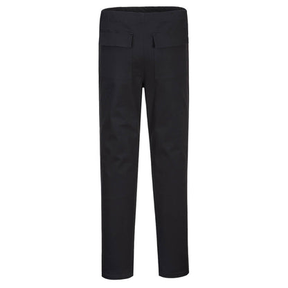 Black - Back - Portwest Womens-Ladies S234 Stretch Maternity Work Trousers