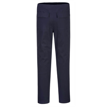 Dark Navy - Back - Portwest Womens-Ladies S234 Stretch Maternity Work Trousers