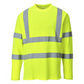 Yellow - Front - Portwest Mens S278 Hi-Vis Long-Sleeved T-Shirt
