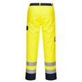 Yellow - Back - Portwest Mens Hi-Vis Bizflame Pro Trousers
