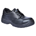Black - Front - Portwest Mens Thor Leather Compositelite Safety Shoes