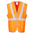 Orange - Front - Portwest Mens Long Length Safety Hi-Vis Vest