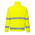 Yellow - Back - Portwest Mens Essential Fleece Hi-Vis Coat
