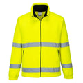 Yellow - Front - Portwest Mens Essential Fleece Hi-Vis Coat