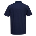 Navy - Back - Portwest Mens Anti-Static Polo Shirt