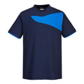 Navy-Royal Blue - Front - Portwest Mens Cotton Active T-Shirt