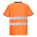 Orange-Black - Back - Portwest Mens PW2 Cotton High-Vis Safety T-Shirt